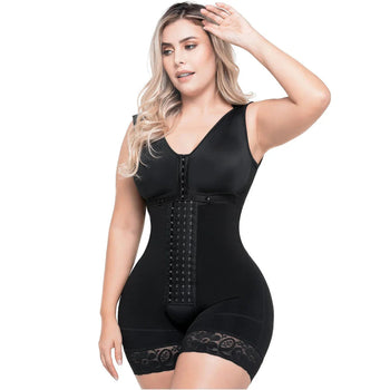Model wearing plus size shapewear