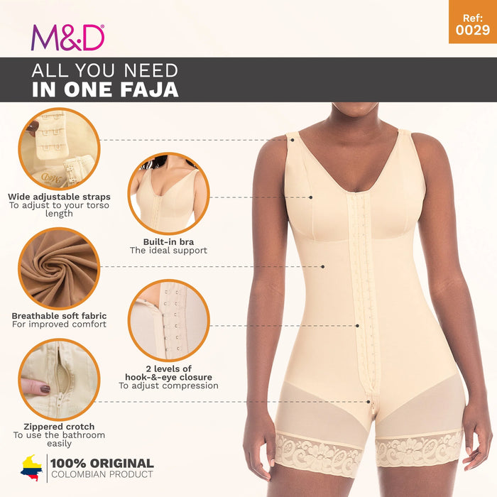 Fajas MYD 0029 – Mid - Thigh Body Shaper for Women | High Compression Colombian Shapewear - Colombian Shapewear | Siluets