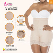Fajas Salome 0218 – Colombian High - Waisted Shaper Shorts | Tummy Control - Colombian Shapewear | Siluets