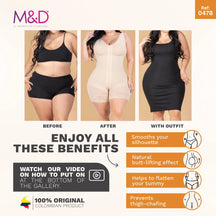 Fajas MYD 0478 – Slimming Full Body Shaper for Women | High Compression Powernet - Colombian Shapewear | Siluets