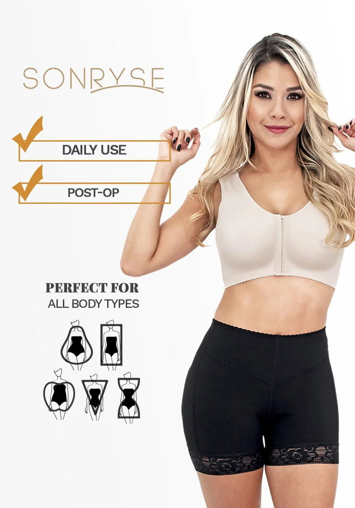SONRYSE 065BF | Front Closure Postsurgical Bra | High Compression Cotton - Colombian Shapewear | Siluets
