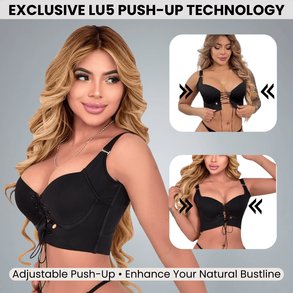 Siluet LU5 Adjustable Push - Up Bra | Natural Lift | Corset Cleavage | Back - Smoothing Support - Colombian Shapewear | Siluets