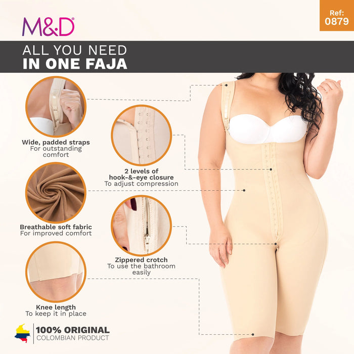 Fajas MYD 0879 – Colombian Post - Surgical Full Body Shaper | High Compression - Colombian Shapewear | Siluets