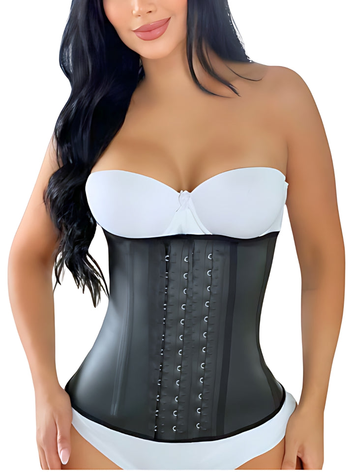 Siluet F20N/F21 High-Compression Natural Latex Waist Trainer with Triple Hook-and-Eye Closure