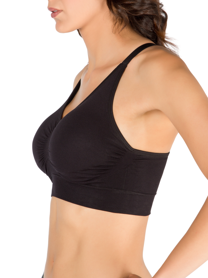 1S8027 Ultra-Comfort Seamless Wireless Bra with 4-Way Stretch and Cool-Feeling Fabric Siluets