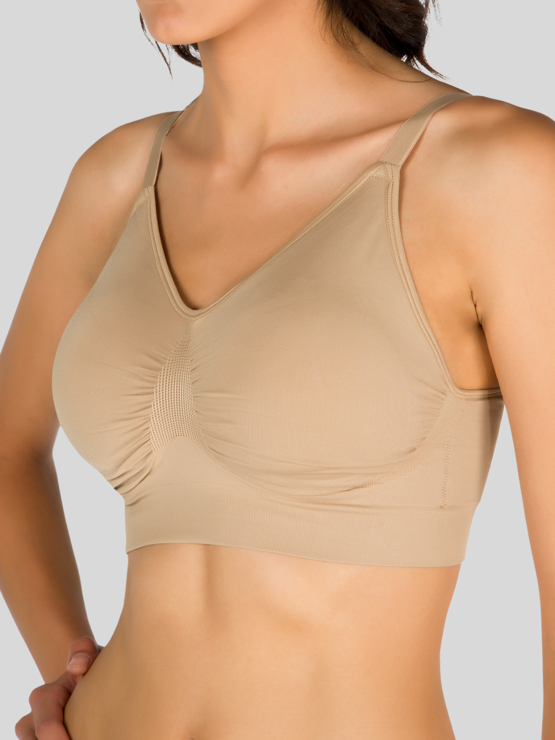 1S8027 Ultra-Comfort Seamless Wireless Bra with 4-Way Stretch and Cool-Feeling Fabric Siluets