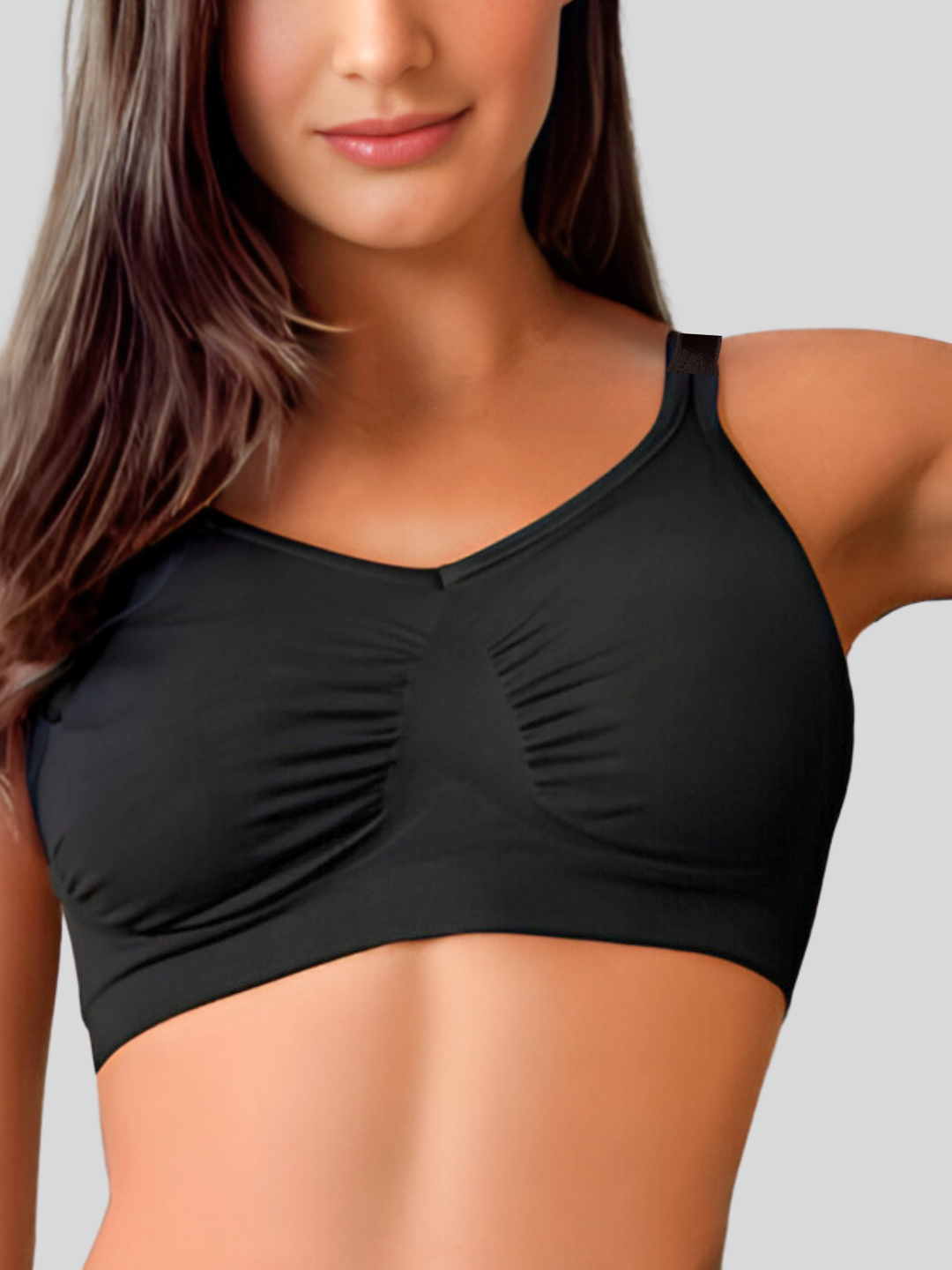 1S8027 Ultra-Comfort Seamless Wireless Bra with 4-Way Stretch and Cool-Feeling Fabric Siluets