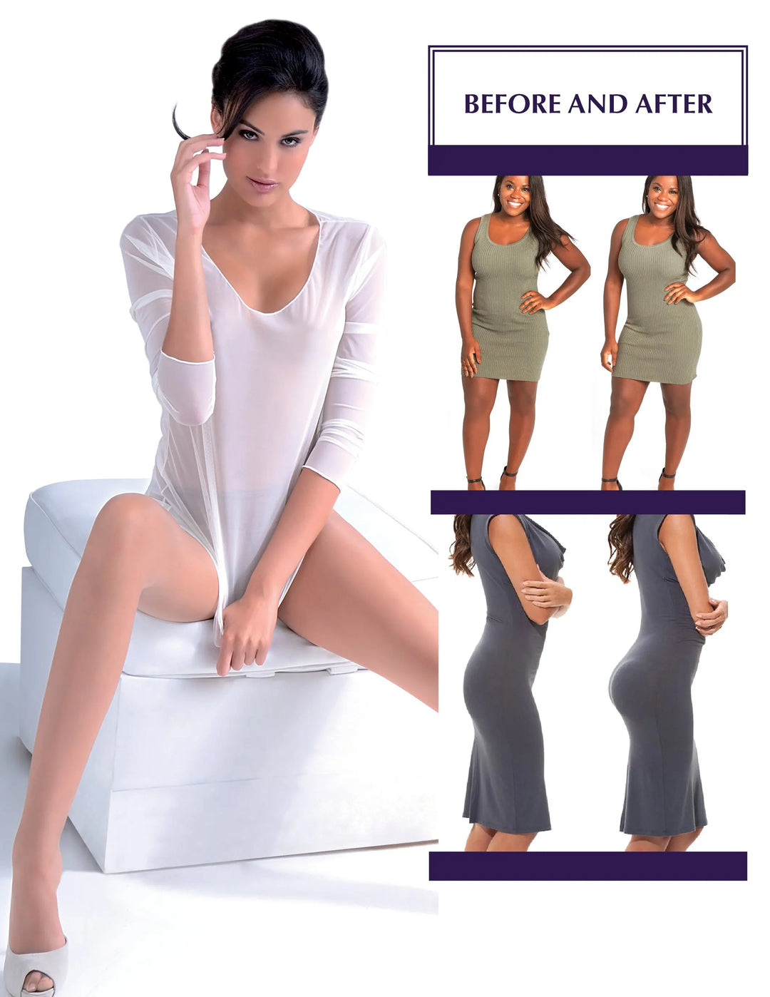 1T1442 Invisible Pre-Shaped Pantyhose | The Perfect Makeup Layer for Your Legs Siluets