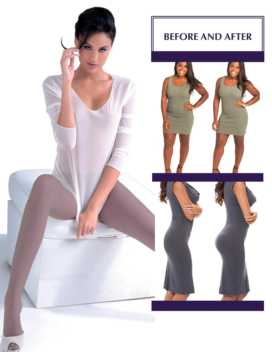 1T1442 Invisible Pre-Shaped Pantyhose | The Perfect Makeup Layer for Your Legs Siluets