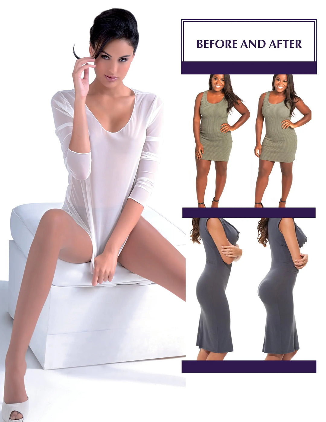 1T1442 Invisible Pre-Shaped Pantyhose | The Perfect Makeup Layer for Your Legs Siluets