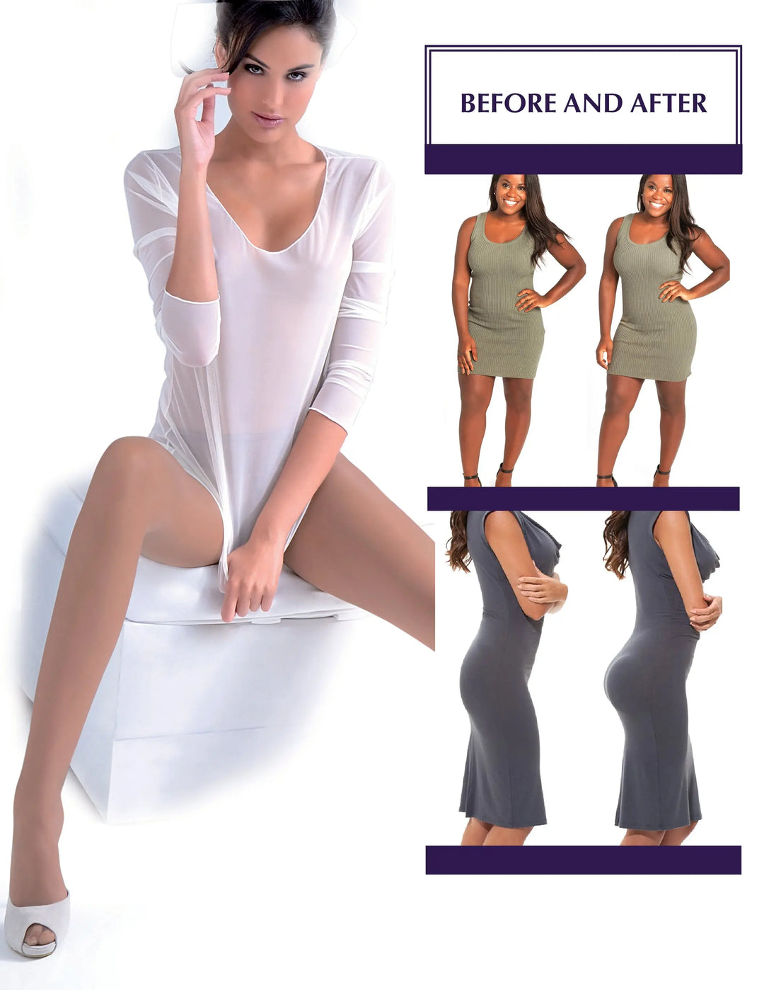 1T1442 Invisible Pre-Shaped Pantyhose | The Perfect Makeup Layer for Your Legs Siluets