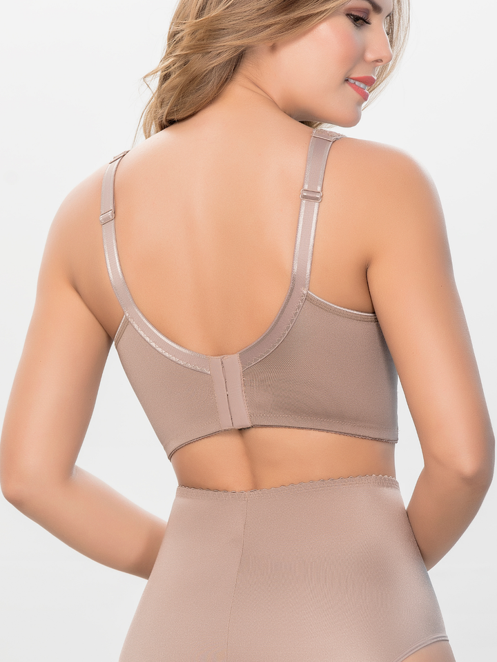 No Hoop Bra with Wide Padded Straps and Deep Cups | Inner Elastic Band for Extra Support | Made in Colombia