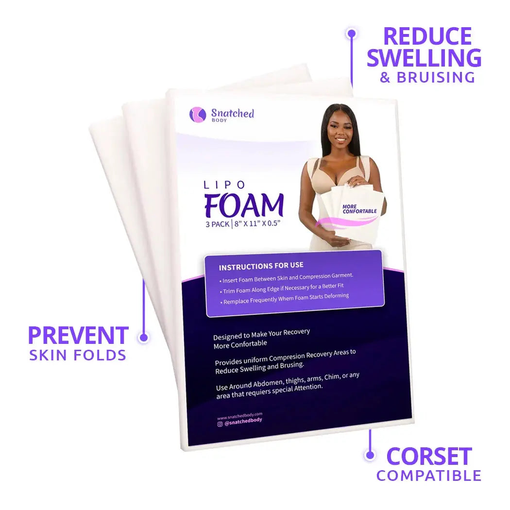 3-Pack Lipo Foam Boards - Post Surgery Compression Foam for Liposuction Recovery Siluets