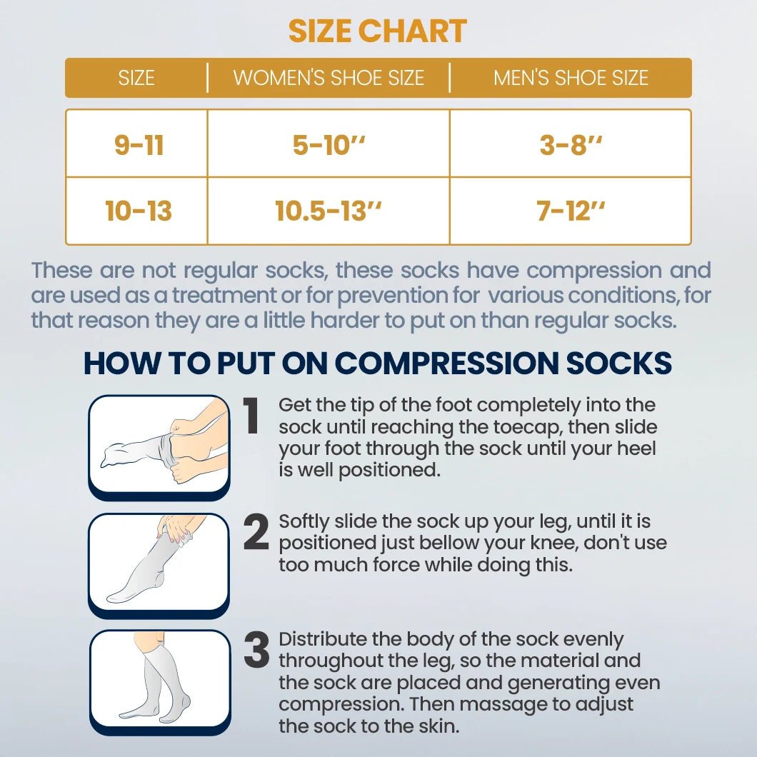 Be Shapy Men’s Sports Compression Knee - High Socks 20–25 mmHg - Colombian Shapewear | Siluets