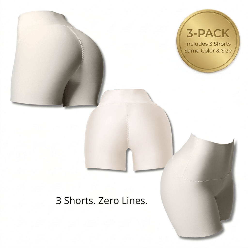 Scrunch Butt Shorts | 3 - Pack | No - Show & Anti - Chafing High Waist Shorts - Colombian Shapewear | Siluets