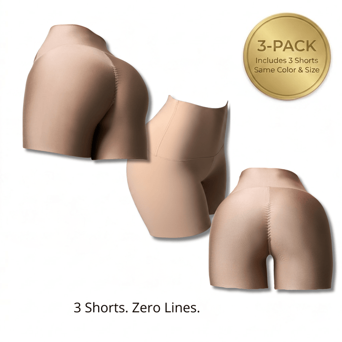 Scrunch Butt Shorts | 3 - Pack | No - Show & Anti - Chafing High Waist Shorts - Colombian Shapewear | Siluets