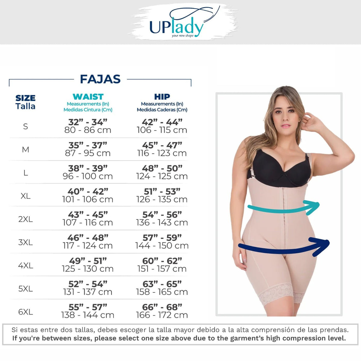 UpLady 6259 Tummy Control Open - Bust Bodysuit – Knee Length Shapewear - Colombian Shapewear | Siluets