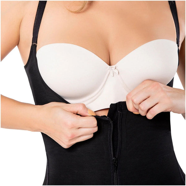 Zipper Body Shaper with Hooks