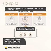 SONRYSE 010 Faja | Built - in Bra, High Back Knee Length Post Surgery Bodysuit - Colombian Shapewear | Siluets