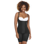 Fajas MariaE 9182 | Postpartum Shapewear with Shoulder Pads | Mid - Thigh Compression - Colombian Shapewear | Siluets