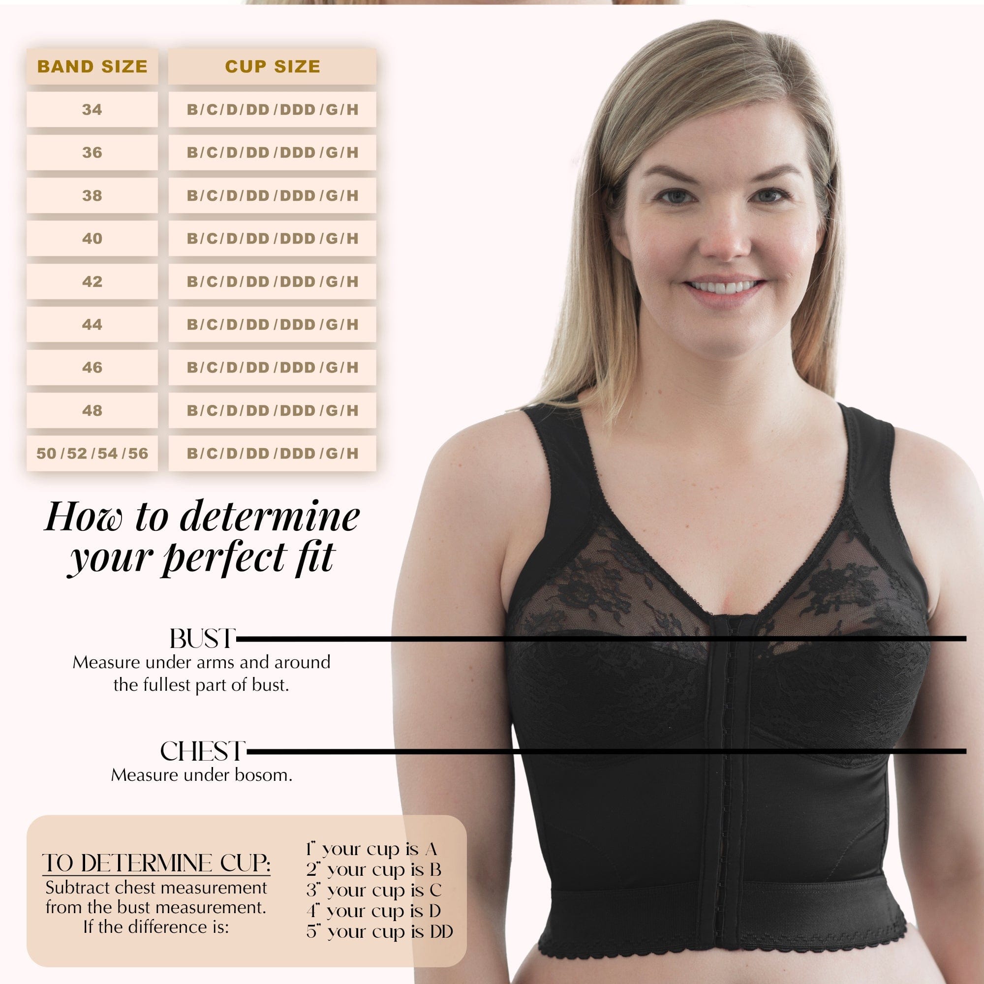 Front Closure Back Support Long Line Bra - Black | Rago Style 9603 - Colombian Shapewear | Siluets