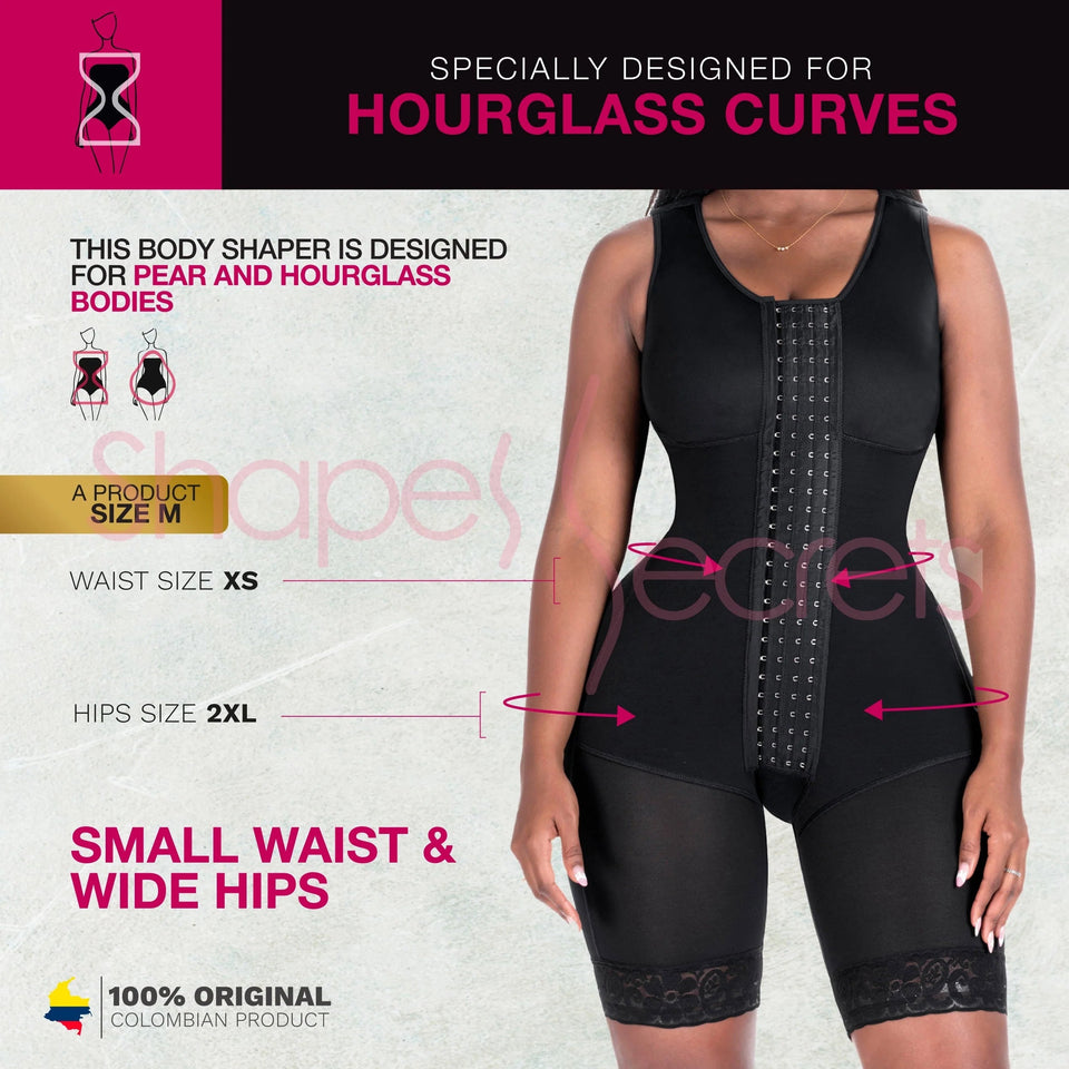 Bling Shapers BLI - 553BF – Colombian Bodysuit | Built - In Bra Faja - Colombian Shapewear | Siluets