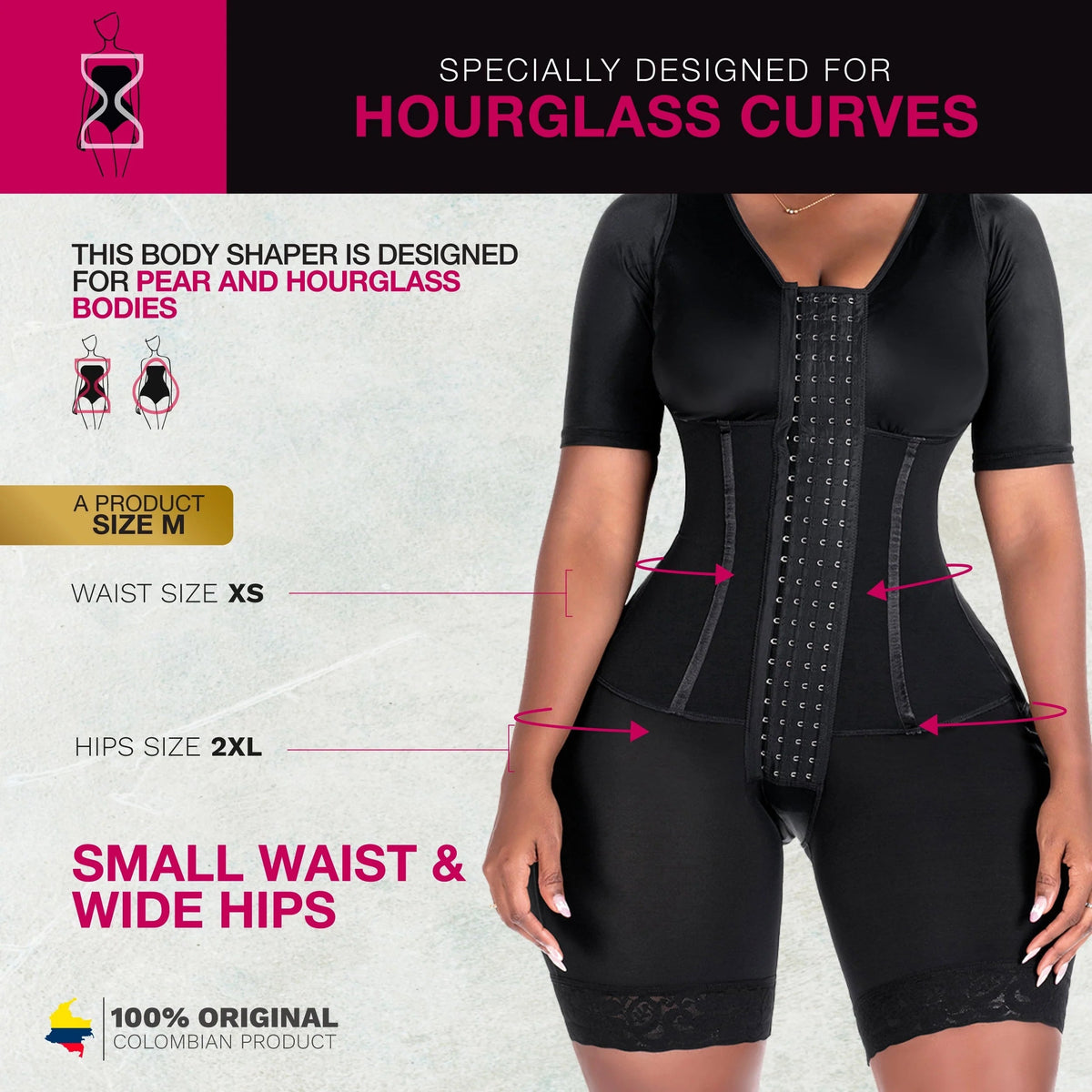 Bling Shapers 938BF – Colombian Post - Surgery Faja | With Sleeves - Colombian Shapewear | Siluets