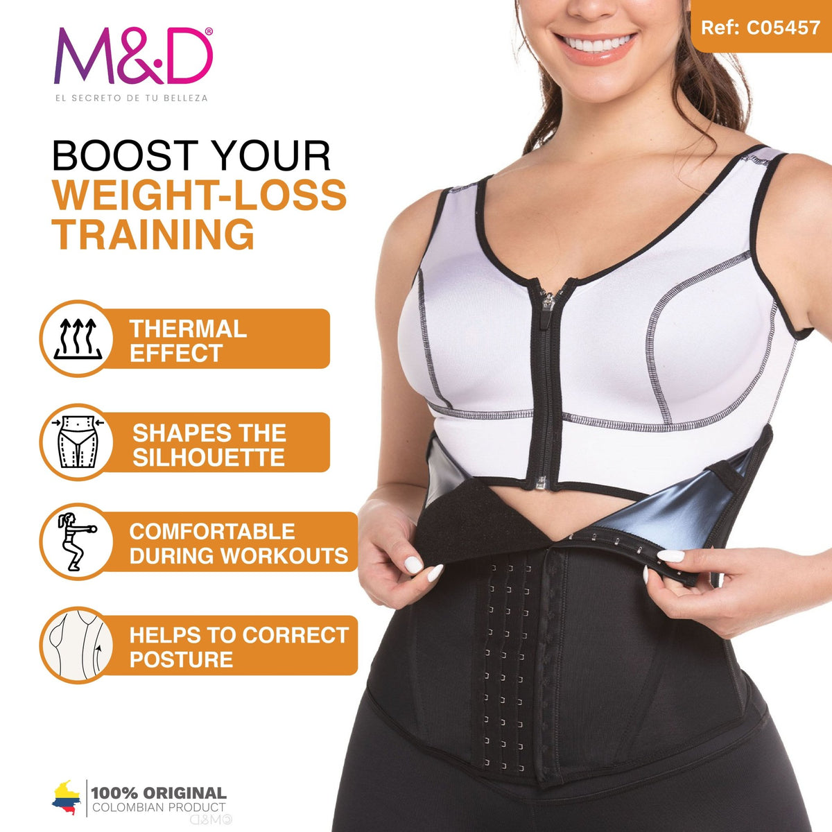 Fajas MYD 0152 – Colombian Waist Cincher | Workout Shapewear Belt - Colombian Shapewear | Siluets