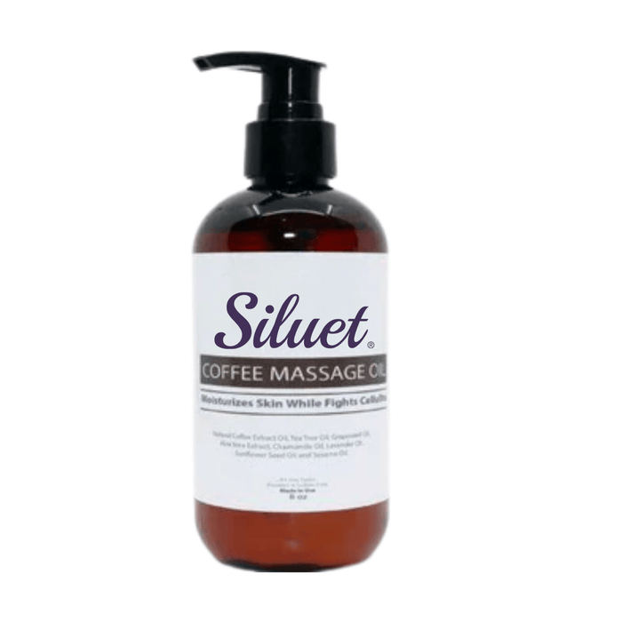 Siluet Coffee Massage Oil – Anti - Cellulite, Stretch Mark & Skin Firming (8 oz) - Colombian Shapewear | Siluets