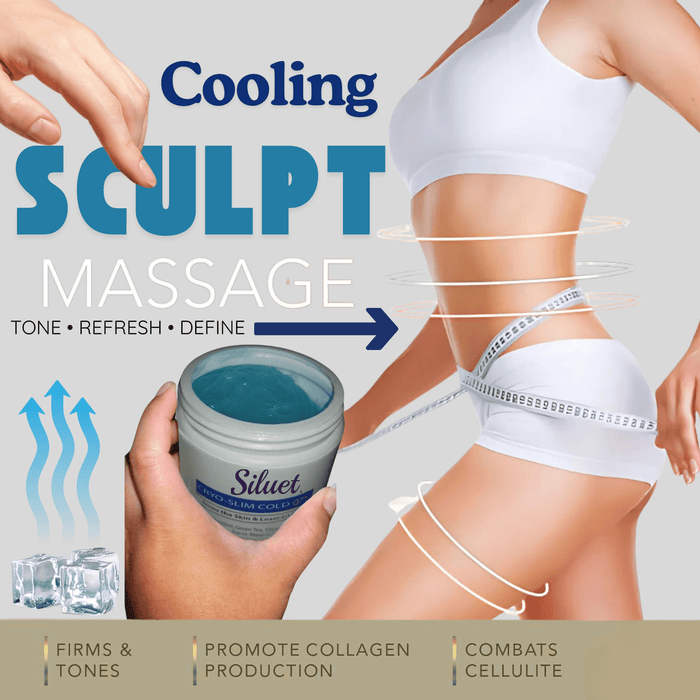 Siluet Hot + Cold Gel Bundle – Firming & Cooling Anti - Cellulite Spa Set (2 x 16 oz) - Colombian Shapewear | Siluets