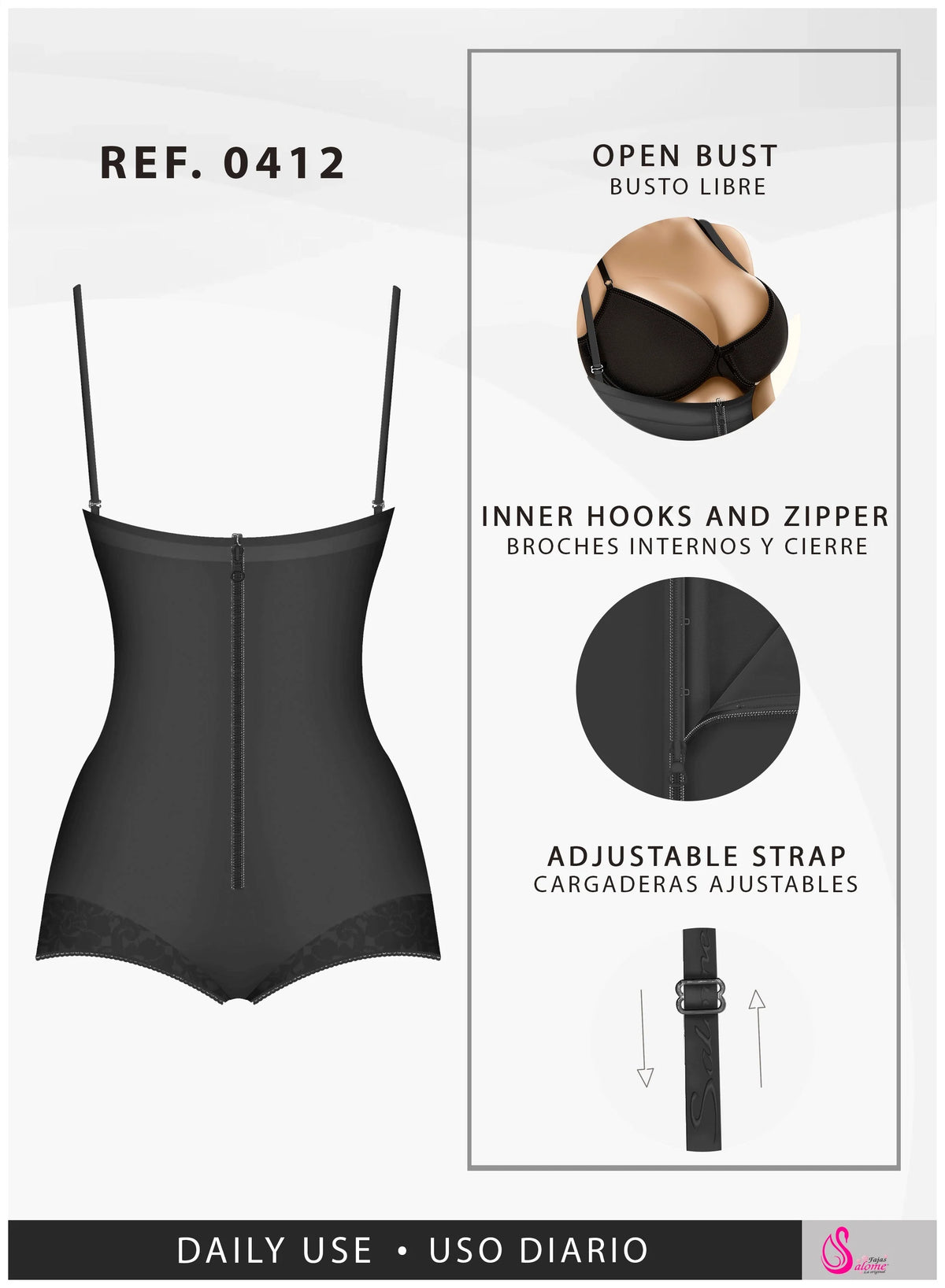 Fajas Salome 0412 – Colombian Butt Lifter Shapewear | Tummy Control Faja - Colombian Shapewear | Siluets