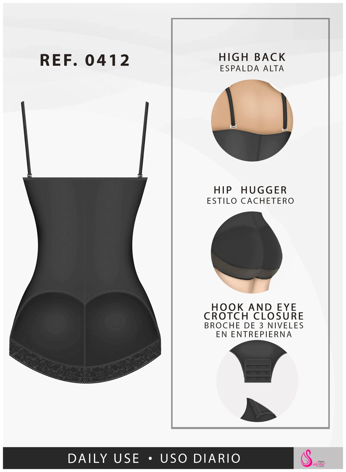 Fajas Salome 0412 – Colombian Butt Lifter Shapewear | Tummy Control Faja - Colombian Shapewear | Siluets