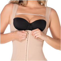Diane & Geordi 002406 | Postpartum Tummy Control Mid - Thigh Body Shaper | Powernet High Compression - Colombian Shapewear | Siluets