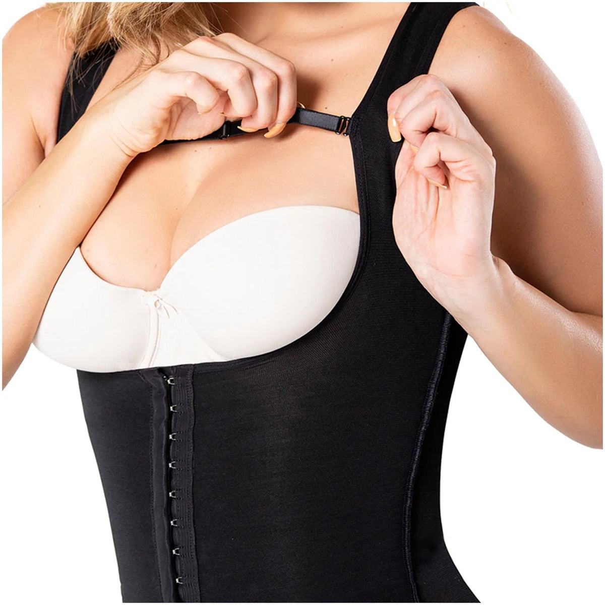 Diane & Geordi 002406 | Postpartum Tummy Control Mid - Thigh Body Shaper | Powernet High Compression - Colombian Shapewear | Siluets
