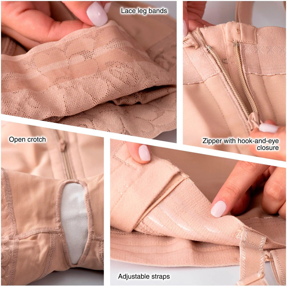 Diane & Geordi 002407 | Colombian Strapless High Compression Bodysuit | Tummy Control & Postpartum Faja - Colombian Shapewear | Siluets