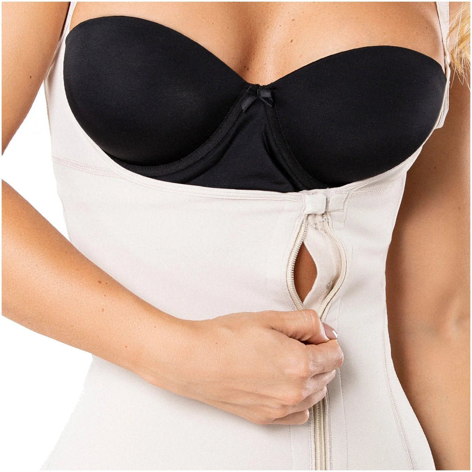 Diane & Geordi 002408 | High Compression Butt Lifter Shapewear Bodysuit | Stage 3 Knee - Length Faja - Colombian Shapewear | Siluets