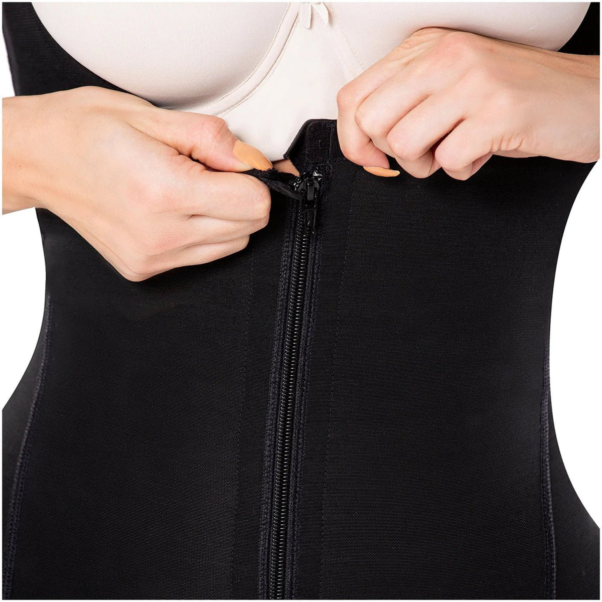 Diane & Geordi 2397 | Women's Butt Lifter Tummy Control Full Body Shaper | Knee Length Powernet - Colombian Shapewear | Siluets