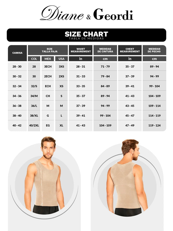 Diane & Geordi 2415 Men’s Slimming Vest | Powernet Compression Tank - Colombian Shapewear | Siluets