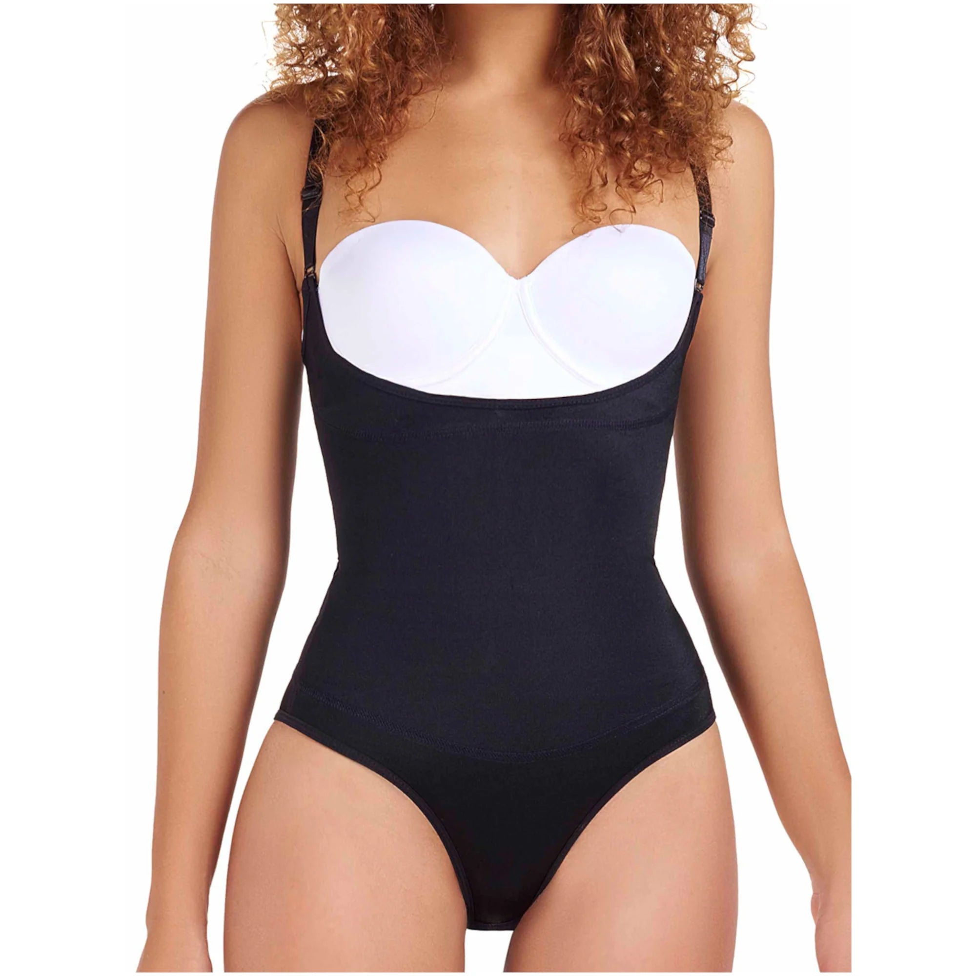 DEZY 017 Colombian Body Shaper – Open Bust, Removable Straps, Tummy Control Thong Faja for Daily & Postpartum Use - Colombian Shapewear | Siluets