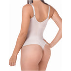DEZY 018 Colombian Thong Body Shaper – Open Bust, Removable Straps, Tummy Control Faja for Daily & Postpartum Use - Colombian Shapewear | Siluets