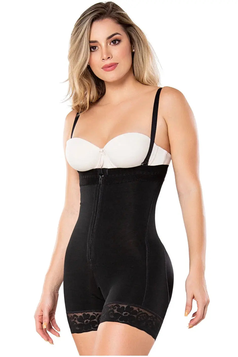 Diane & Geordi 002407 | Women's Strapless Bodysuit Tummy Control Shapewear | Colombian Pospartum Girdle | Powernet Siluets