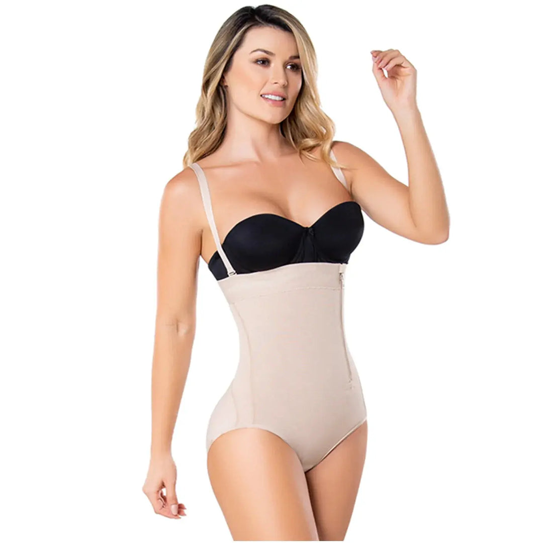 Diane & Geordi 2405F | Strapless Butt Lifting Shapewear Bodysuit | Postpartum Girdle | Powernet Siluets