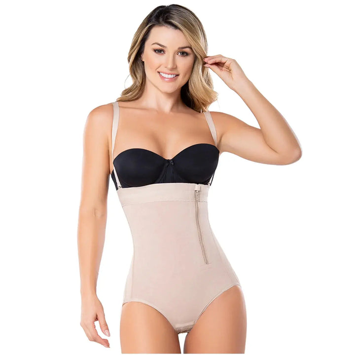 Diane & Geordi 2405F | Strapless Butt Lifting Shapewear Bodysuit | Postpartum Girdle | Powernet Siluets