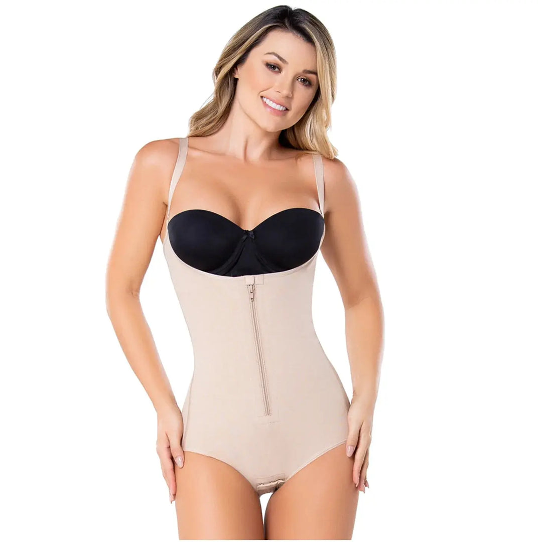 Diane & Geordi 2411 | Women's Tummy Control Butt Lifting Bodysuit | Postpartum Colombian Girdle | Fajas Colombianas | Powernet Siluets