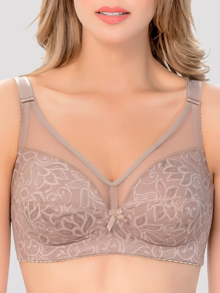 Elegant Lace Bra with Back Buckle Siluets