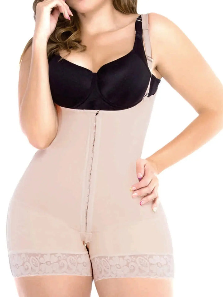 Fajas Colombianas UpLady 6190 | Butt Lifting High Compression Shapewear Bodysuit – Open Bust Design with Wide Hips Siluets