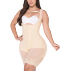 Fajas MYD 0485 – Post-Surgery Mid-Thigh Bodysuit | Colombian Shapewear for Hourglass & Guitar Body Types
