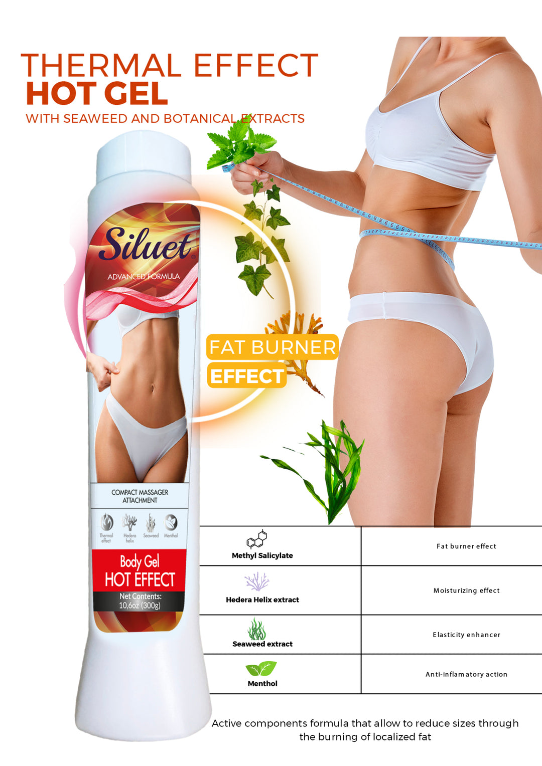 Siluet Thermal Reducer Hot Gel with Seaweed and Botanical Extracts