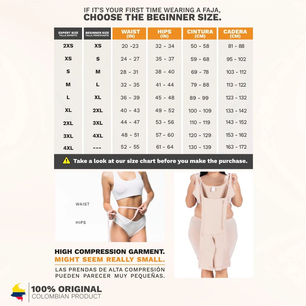 Diane & Geordi 2397 | Women's Butt Lifter Tummy Control Full Body Shaper | Knee Length Powernet - Colombian Shapewear | Siluets