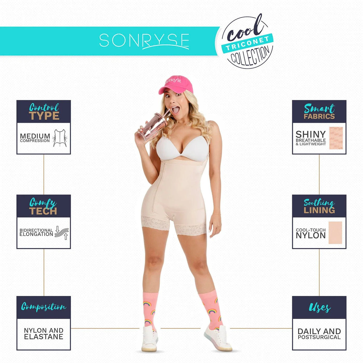 Fajas Sonryse TR72BF – Colombian Faja | Butt Lifter & Tummy Control - Colombian Shapewear | Siluets